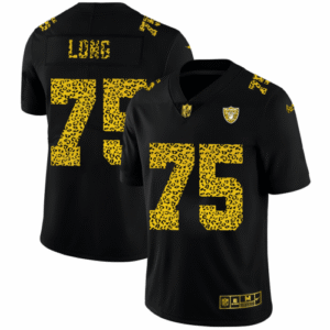 Las Vegas Raiders #75 Howie Long Nike Leopard Print Fashion Vapor Limited NFL Jersey Black