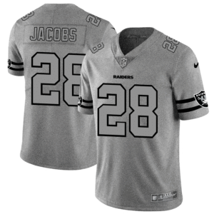 Las Vegas Raiders #28 Josh Jacobs Nike Gray Gridiron II Vapor Untouchable Limited NFL Jersey