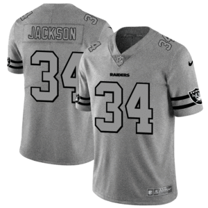Las Vegas Raiders #34 Bo Jackson Nike Gray Gridiron II Vapor Untouchable Limited NFL Jersey