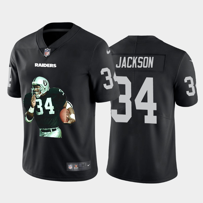 Las Vegas Raiders #34 Bo Jackson Nike Player Signature Moves Vapor Limited NFL Jersey Black