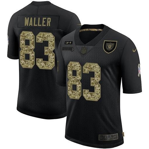Las Vegas Raiders #83 Darren Waller Nike 2020 Salute To Service Camo Limited NFL Jersey Black