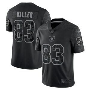 Las Vegas Raiders #83 Darren Waller Black Nike NFL Black Reflective Limited Jersey