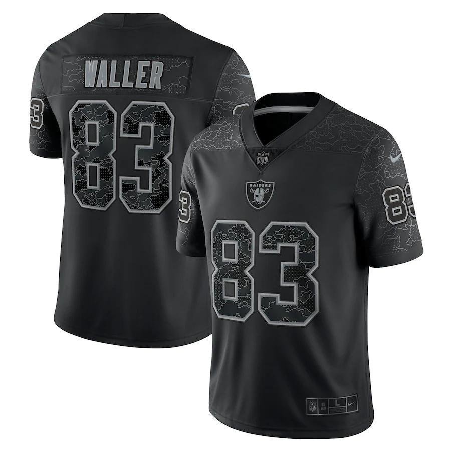 Las Vegas Raiders #83 Darren Waller Black Nike NFL Black Reflective Limited Jersey
