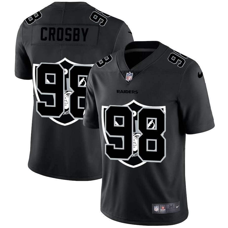 Las Vegas Raiders #98 Maxx Crosby Nike Team Logo Dual Overlap Limited NFL Jersey Black