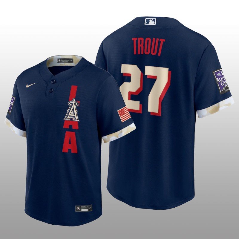 Los Angeles Angels Mike Trout MLB All-Star Game Replica Navy Jersey