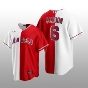 Los Angeles Angels Split Jersey Anthony Rendon White-Red Replica