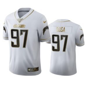 Los Angeles Chargers #97 Joey Bosa Nike White Golden Edition Vapor Limited NFL 100 Jersey