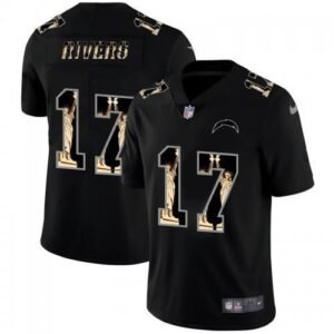 Los Angeles Los Angeles Chargers #17 Philip Rivers Carbon Black Vapor Statue Of Liberty Limited NFL Jersey