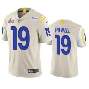 Los Angeles Rams #19 Brandon Powell Super Bowl LVI Patch Nike Vapor Limited NFL Jersey – Bone