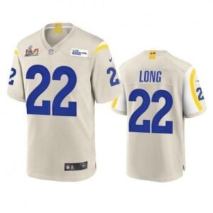 Los Angeles Rams #22 David Long Super Bowl LVI Patch Nike Game NFL Jersey – Bone