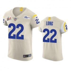Los Angeles Rams #22 David Long Super Bowl LVI Patch Nike Vapor Elite Player NFL Jersey – Bone