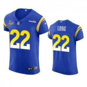 Los Angeles Rams #22 David Long Super Bowl LVI Patch Nike Vapor Elite Player NFL Jersey – Royal
