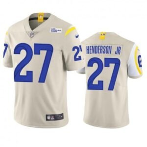 Los Angeles Rams #27 Darrell Henderson Nike Vapor Limited NFL Jersey – Bone