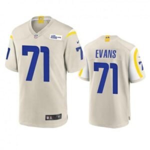 Los Angeles Rams #71 Bobby Evans Nike Game NFL Jersey – Bone