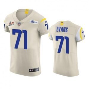 Los Angeles Rams #71 Bobby Evans Super Bowl LVI Patch Nike Vapor Elite Player NFL Jersey – Bone
