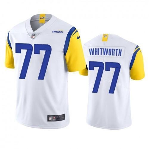 Los Angeles Rams #77 Andrew Whitworth Nike Alternate Vapor Limited NFL Jersey – White