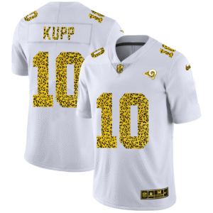 Los Angeles Rams #10 Cooper Kupp Nike Flocked Leopard Print Vapor Limited NFL Jersey White