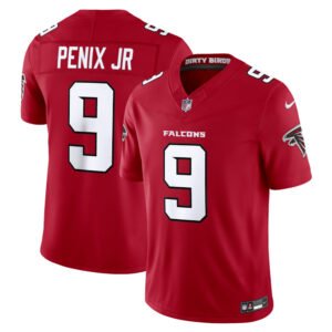 Men’s Atlanta Falcons #9 Michael Penix Jr. Nike Red Vapor F.U.S.E. Sewn Down Limited Jersey