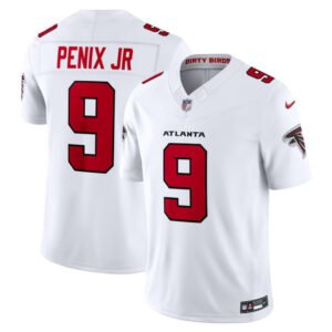 Men’s Atlanta Falcons #9 Michael Penix Jr. Nike White Vapor F.U.S.E. Sewn Down Limited Jersey