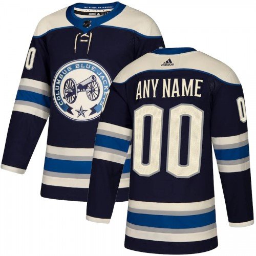 Men’s Columbus Blue Jackets adidas Navy Authentic Alternate Custom Jersey