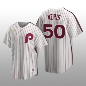Men’s Hector Neris Philadelphia Phillies White Home Cooperstown Collection Jersey