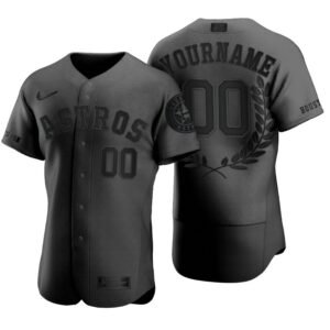 Men’s Houston Astros Custom Black Award Collection Jersey