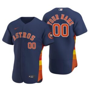 Men’s Houston Astros Custom Navy Authentic 2020 Alternate Jersey