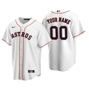 Men’s Houston Astros White Replica 2020 Home Custom Jersey