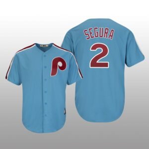 Men’s Jean Segura Philadelphia Phillies Light Blue Cool Base Cooperstown Player Jersey