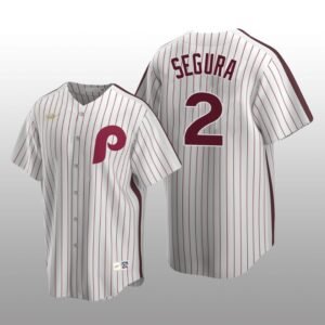 Men’s Jean Segura Philadelphia Phillies White Home Cooperstown Collection Jersey
