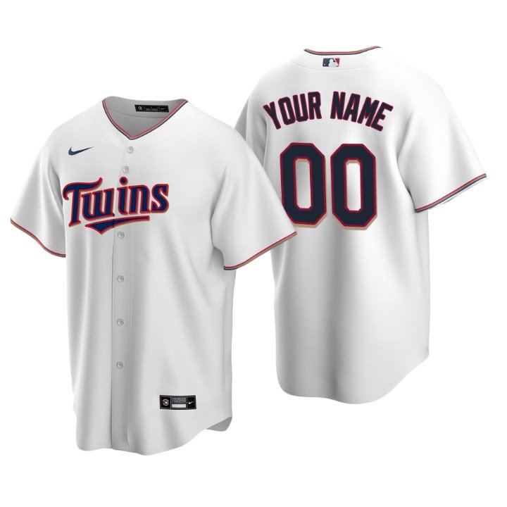 Men’s Minnesota Twins White Replica 2020 Home Custom Jersey