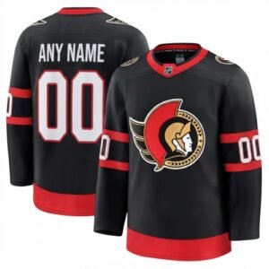 Men’s Ottawa Senators Black Home Premium Custom Jersey