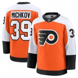 Men’s Philadelphia Flyers Matvei Michkov Orange Home Premium Jersey