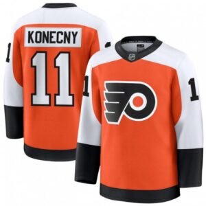 Men’s Philadelphia Flyers Travis Konecny Orange Home Premium Jersey