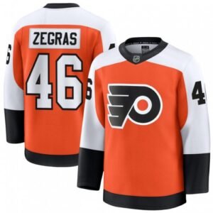 Men’s Philadelphia Flyers Trevor Zegras Orange Home Premium Jersey