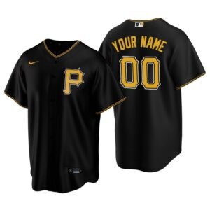Men’s Pittsburgh Pirates Black Replica 2020 Alternate Custom Jersey