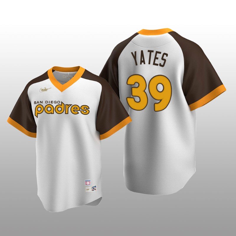 Men’s San Diego Padres Kirby Yates White Cooperstown Collection Home Jersey
