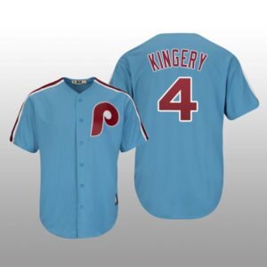 Men’s Scott Kingery Philadelphia Phillies Light Blue Cool Base Cooperstown Player Jersey
