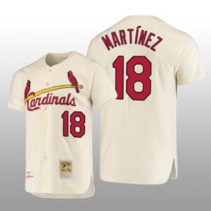 Men’s St. Louis Cardinals Carlos Martinez Cream Cooperstown Collection Authentic Jersey