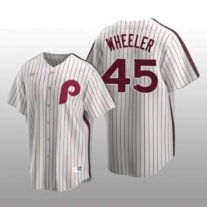 Men’s Zack Wheeler Philadelphia Phillies White Home Cooperstown Collection Jersey