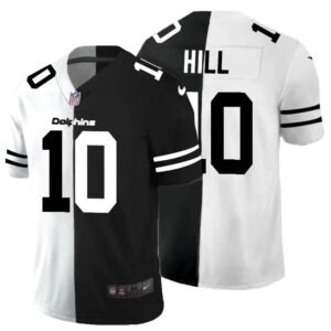 Miami Dolphins #10 Tyreek Hill Black V White Peace Split Nike Vapor Untouchable Limited NFL Jersey