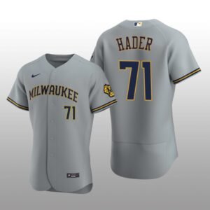Milwaukee Brewers Josh Hader Authentic Road Team Gray Jersey