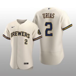 Milwaukee Brewers Luis Urias Authentic Home Team Cream Jersey