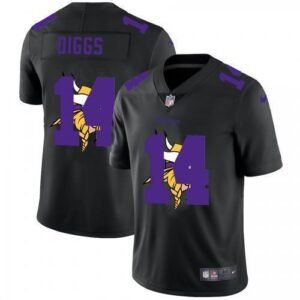 Minnesota Vikings #14 Stefon Diggs Nike Team Logo Dual Overlap Limited NFL Jersey Black