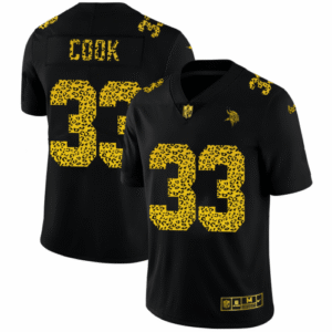 Minnesota Vikings #33 Dalvin Cook Nike Leopard Print Fashion Vapor Limited NFL Jersey Black