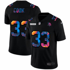 Minnesota Vikings #33 Dalvin Cook Nike Multi-Color Black 2020 NFL Crucial Catch Vapor Untouchable Limited Jersey