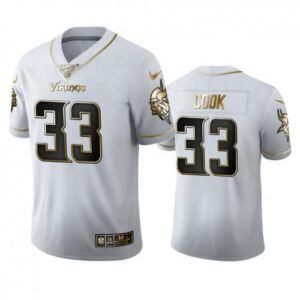 Minnesota Vikings #33 Dalvin Cook Nike White Golden Edition Vapor Limited NFL 100 Jersey