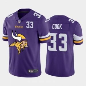 Minnesota Vikings #33 Dalvin Cook Purple Nike Big Team Logo Player Vapor Limited NFL Jersey