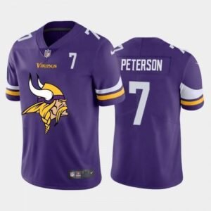 Minnesota Vikings #7 Patrick Peterson Purple Nike Big Team Logo Player Vapor Limited NFL Jersey