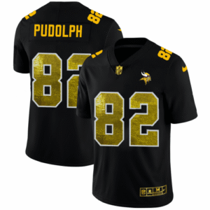Minnesota Vikings #82 Kyle Rudolph Black Nike Golden Sequin Vapor Limited NFL Jersey